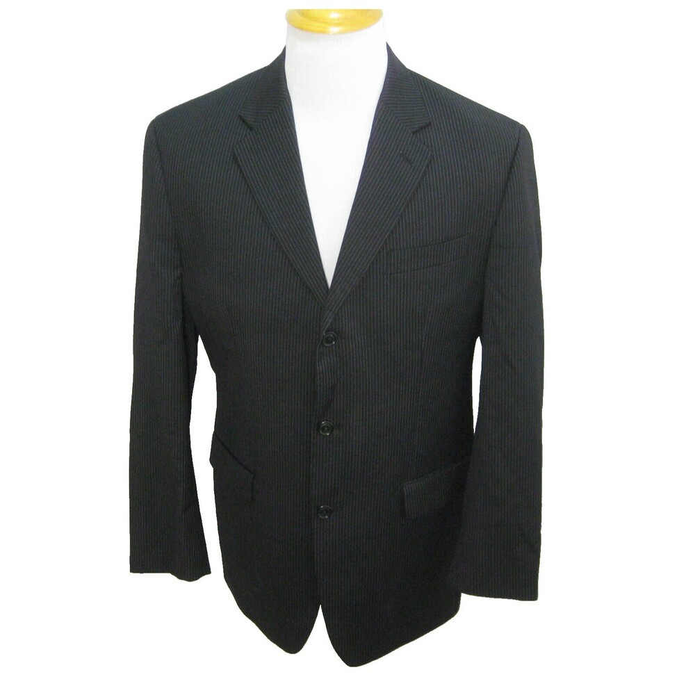 MICHAEL KORS Men's (Size 40R) Black 2 Button 100% Wool Sport Coat Suit Jacket